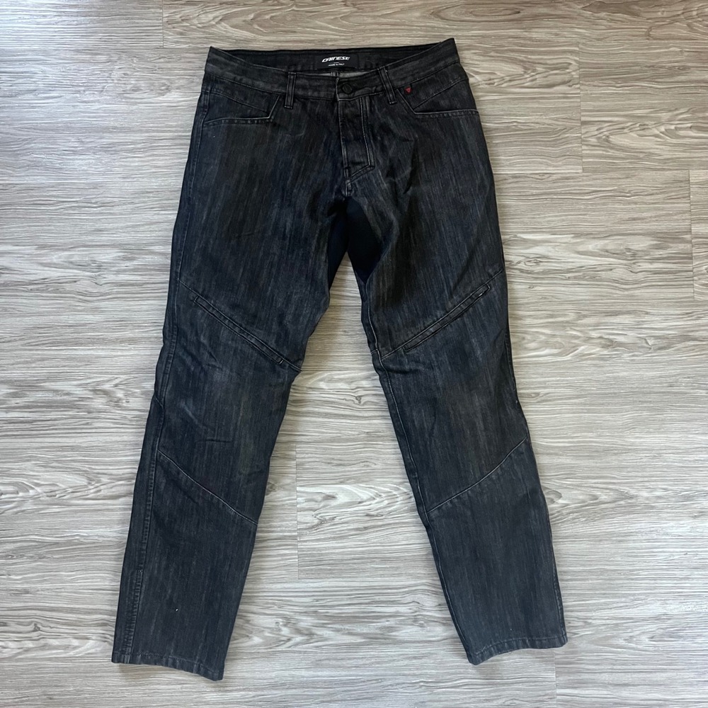 Dainese Mens Black Denim Motorcycle Riding Utility Jeans Made in Italy 201755118
